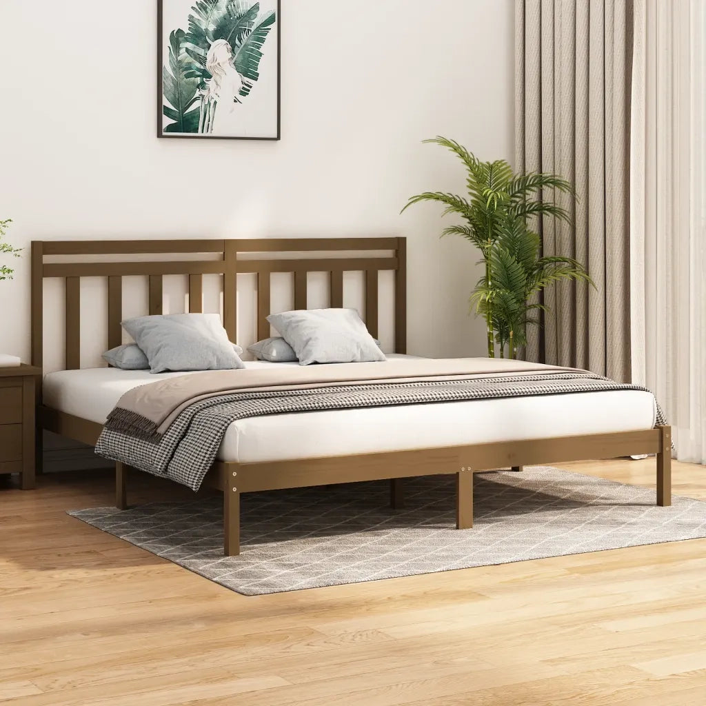 Giroletto senza Materasso-Struttura Letto Ambra 200x200 Legno Massello 147068
