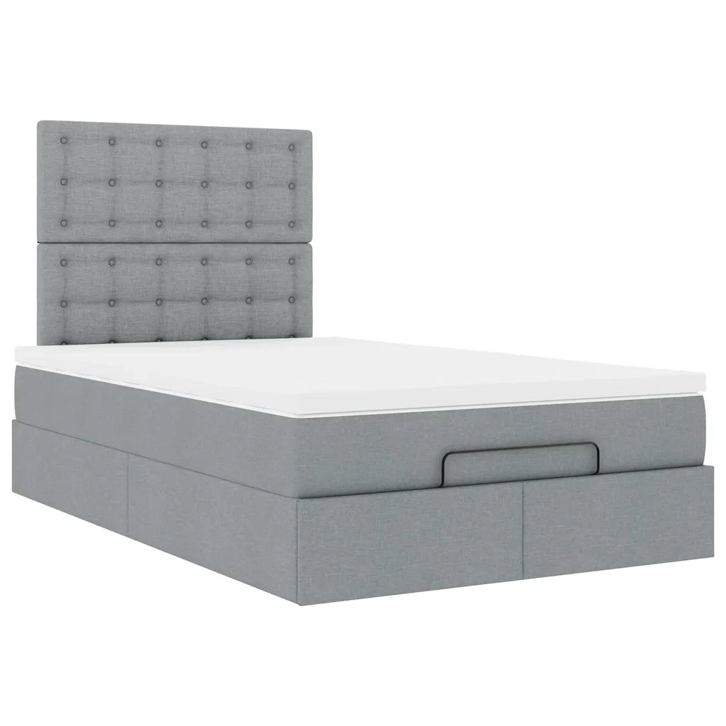 Struttura Letto Pouf con Materasso 120x190 cm in Tessuto 3314155