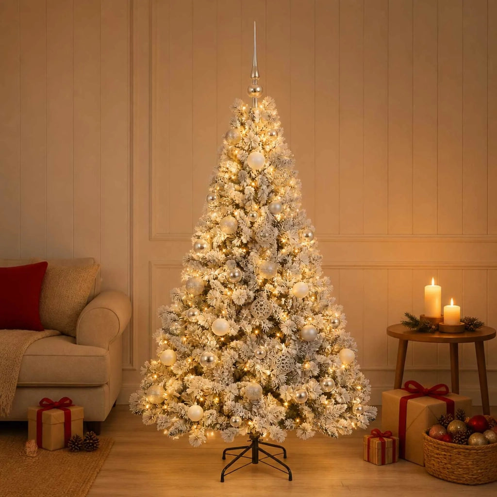 Albero di Natale Artificiale con Palline 150 cm 150 LED 3465964