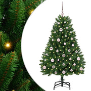 Albero di Natale Artificiale-Albero Natalizio Verde 120 cm PVC e Metallo 213041
