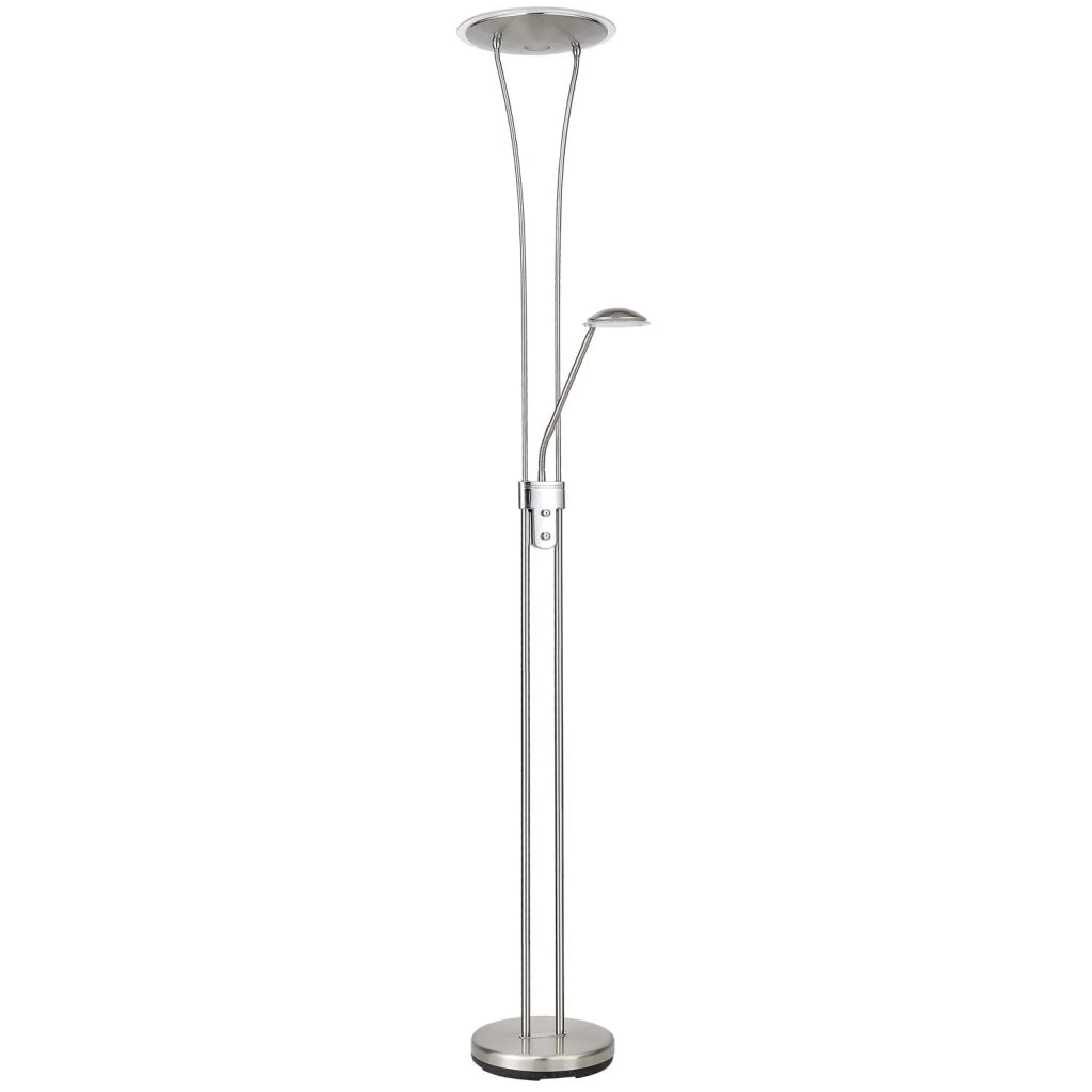 LÚZETE - LAMPADA DA TERRA LED ARTEMIS 29W NICKEL SATINATO