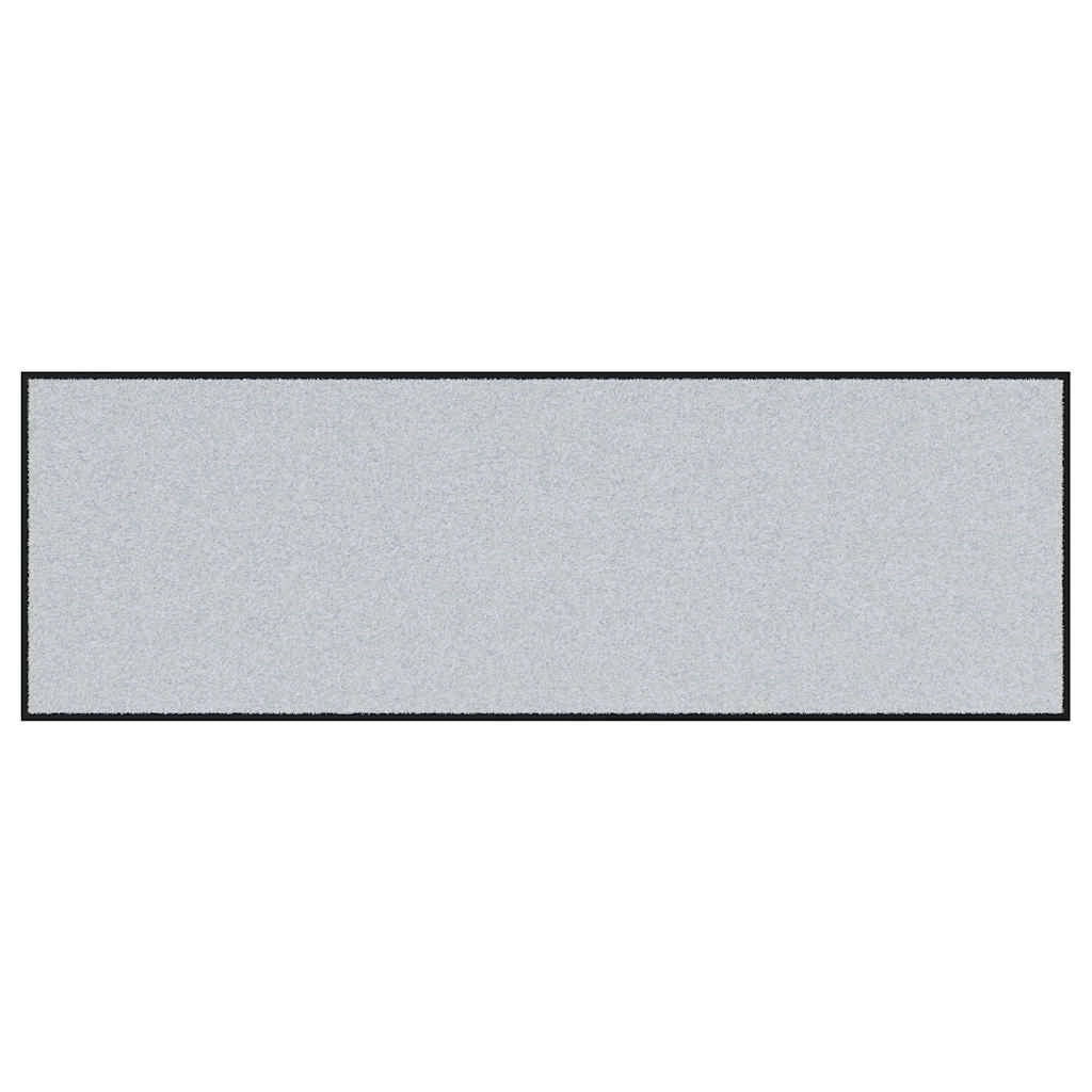 Zerbino d'ingresso moderno rettangolare antiscivolo 60 x 180 cm per uso interno ed esterno in poliammide grigio 02_0057972