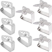 Settimane per Tavola da 8 Pezzi con Viti - Clip in Acciaio Inossidabile per Giardino Ristorante - Decorazioni Esterne per Festa di Famiglia (Fiori Farfalla) Viti per Tavola