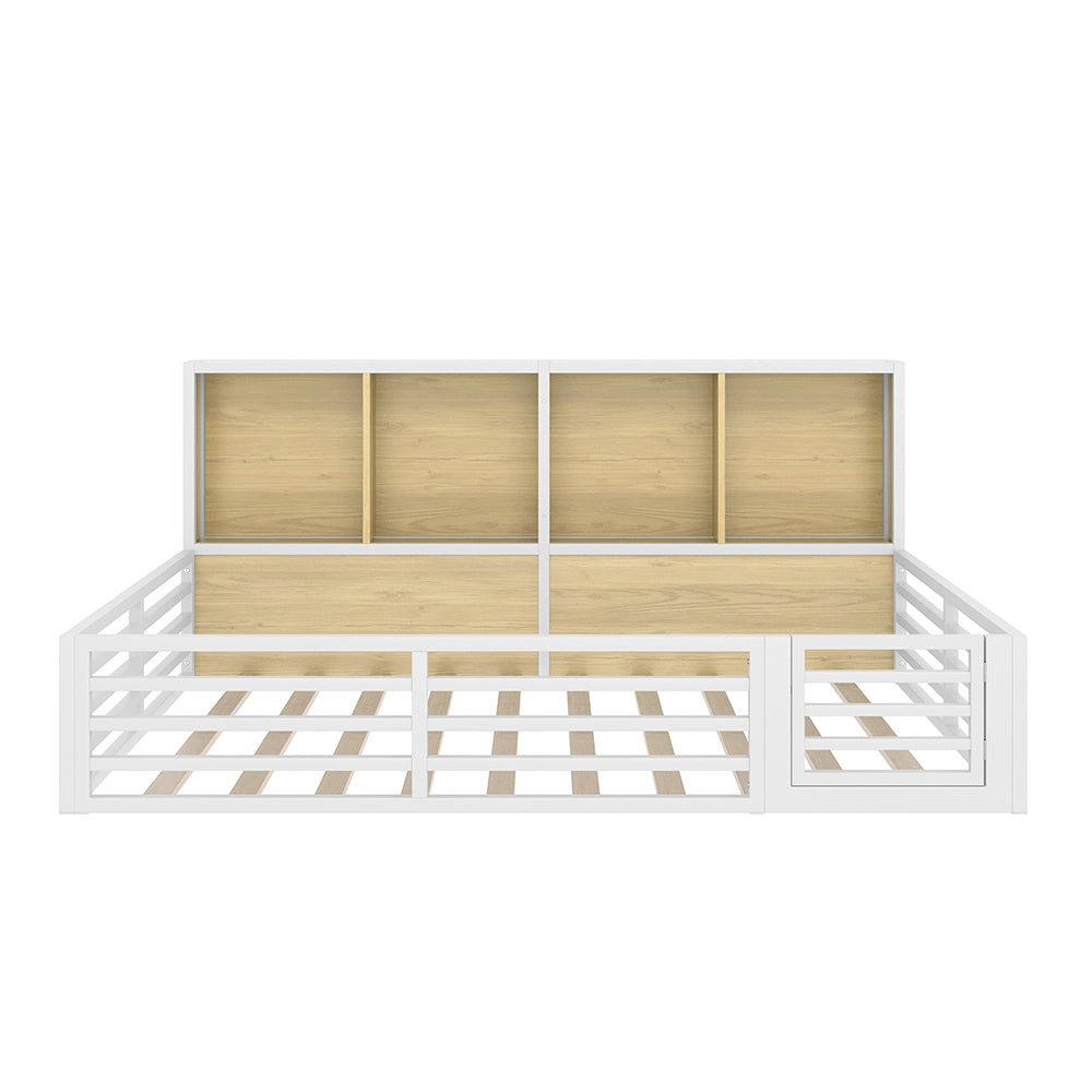 Letto a baldacchino - Xylo - 140x200 cm contenitore metallo bianco