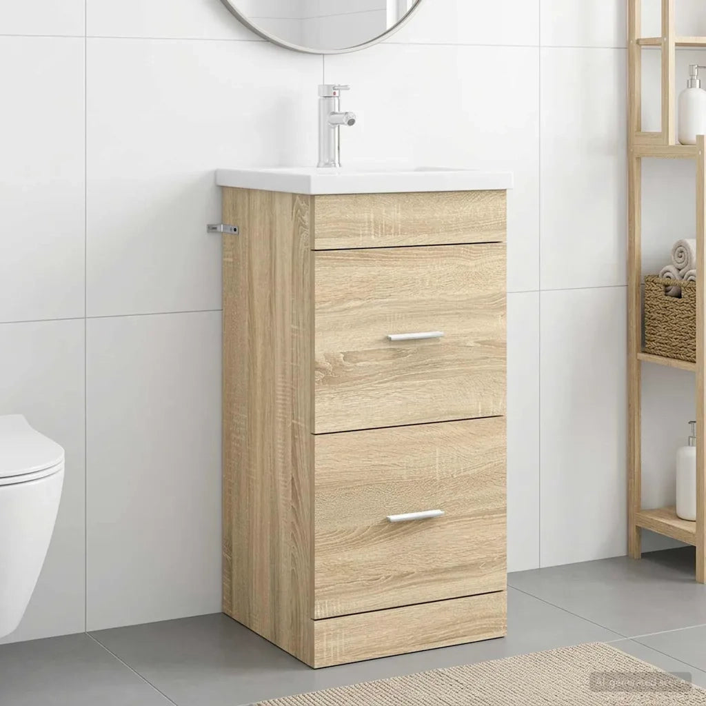 Mobile da bagno con lavabo Rovere Sonoma 42 x 40 x 84,5 cm 890698