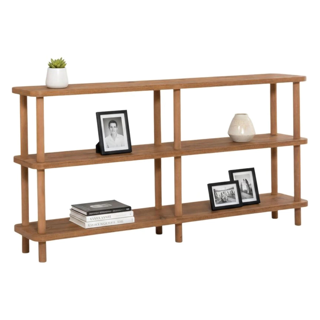 Biblioteca Bona, Libreria 3 Ripiani, 150x35x75h cm Marrone Quercia