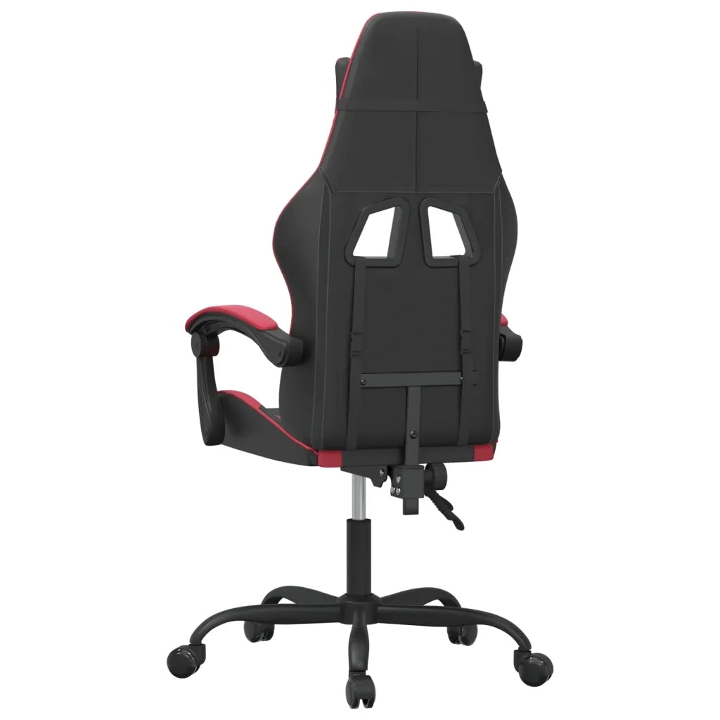 Sedia Gaming | Sedia da e-sports Nero e Rosso Vino in Similpelle