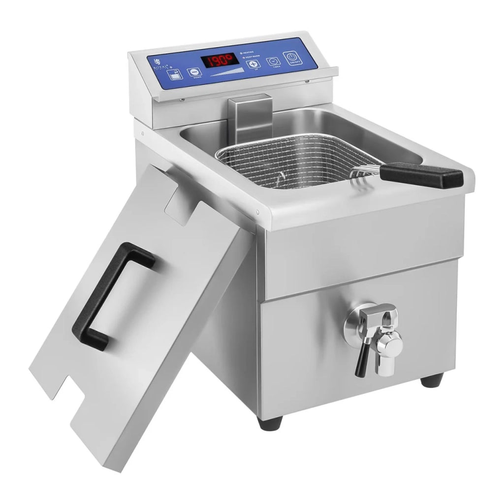 Friggitrice professionale per ciambelle ristorante 36 litri 380V 2 cestelli 14_0001771