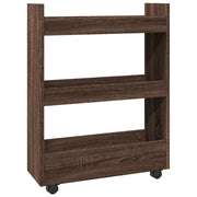 Carrello Stretto a 3 Livelli Rovere Marrone in Truciolato CFW8045201
