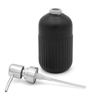 Dispenser sapone da appoggio nero in ceramica Cup