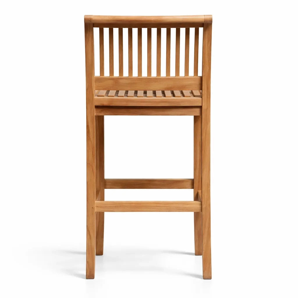 Sgabello alto da esterno in Legno Teak - Tabouret