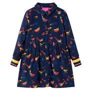 Abito da Bambina a Maniche Lunghe Blu Marino 116cod mxl 117237
