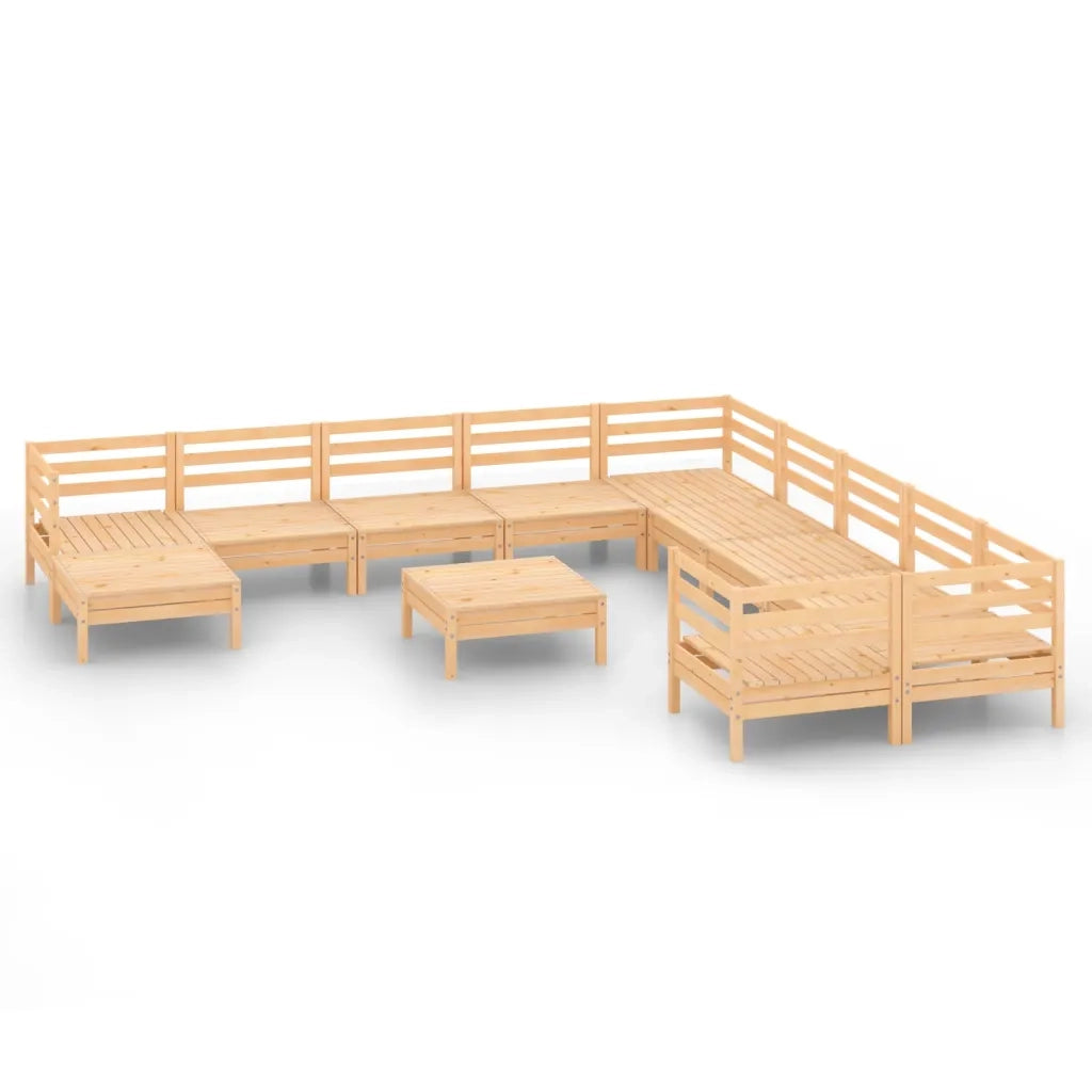 Set Divani da Giardino 12 pz in Legno Massello di Pino cod mxl 40268