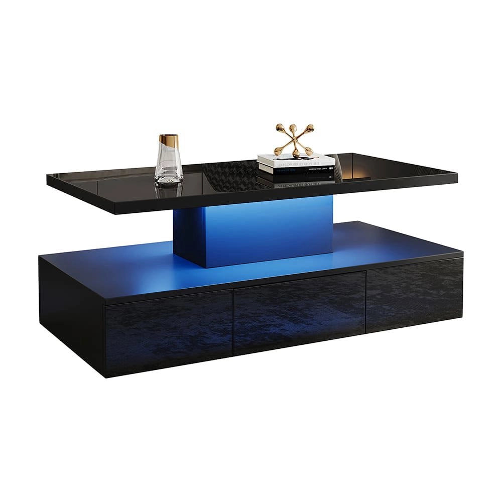Tavolino-Xylo-2 livelli LED 16 colori 1 cassetto