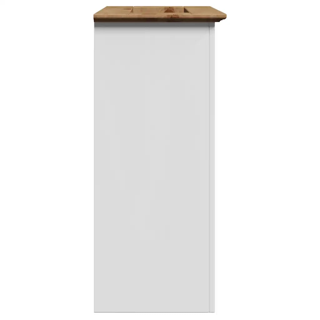 vidaXL Mobile Lavabo da Bagno BODO Bianco e Marrone 70x35x80 cm