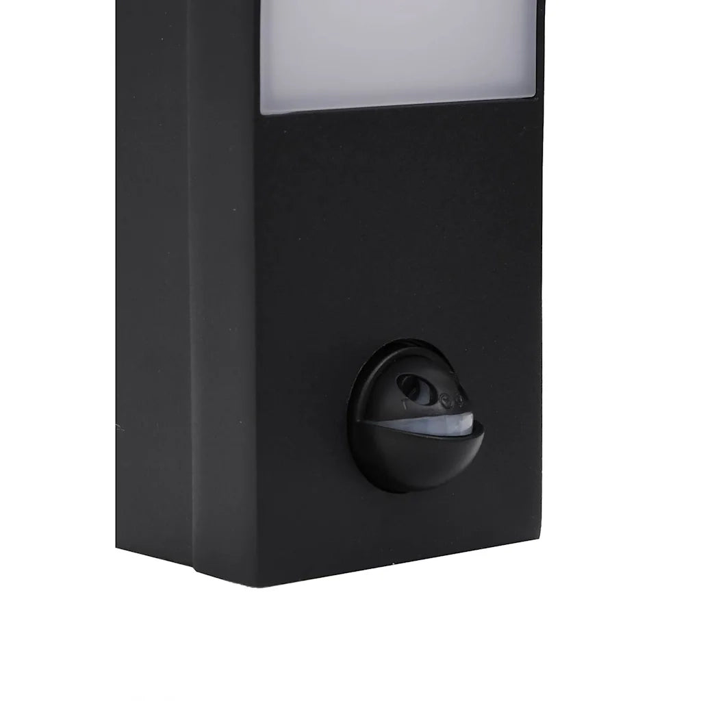 Applique con LED e Sensore 2 pz Nere in Alluminio Pressofuso CFW7642421