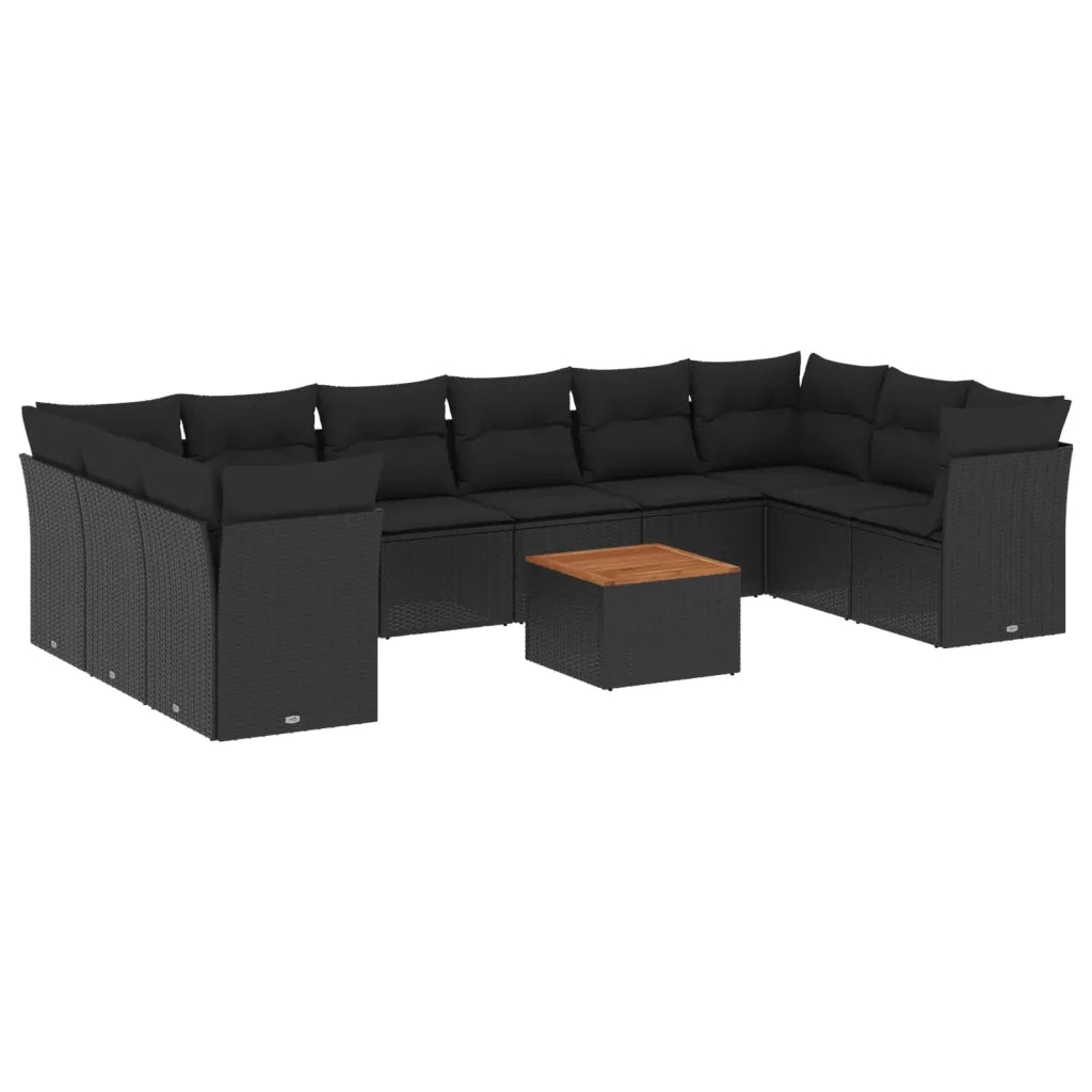 Set Divani da Giardino 11 pz con Cuscini in Polyrattan Nerocod mxl 113128