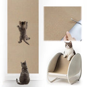 Krabbastimento autoadesivo per parete per gatti in tessuto khaki scuro (200cmx40cm)