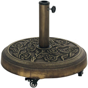 Base per Ombrellone con Ruote ¨C zephmum ¨C Bronce ?49x42 cm