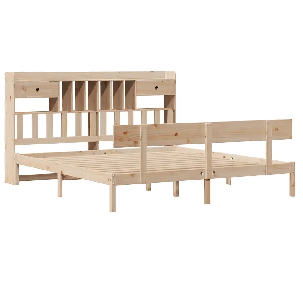 Letto Libreria senza Materasso 180x200 cm in Legno di Pino 3321840