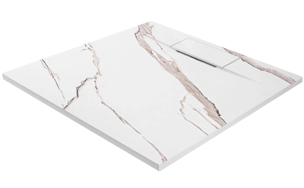 Piatto Doccia Bazalt Carrara White 90x90