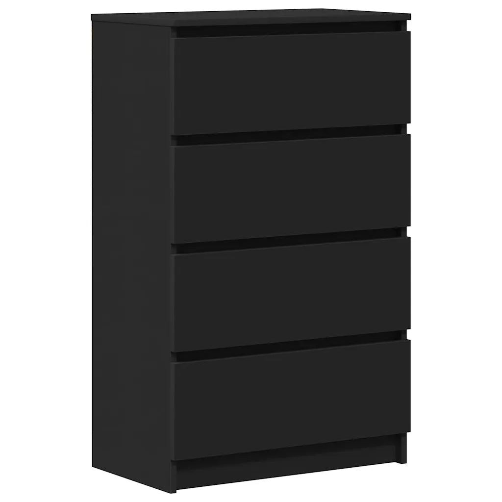 Credenza | Madia | Buffet da pranzo | Armadio da pranzo Nera 60x35x98,5 cm in Legno Multistrato