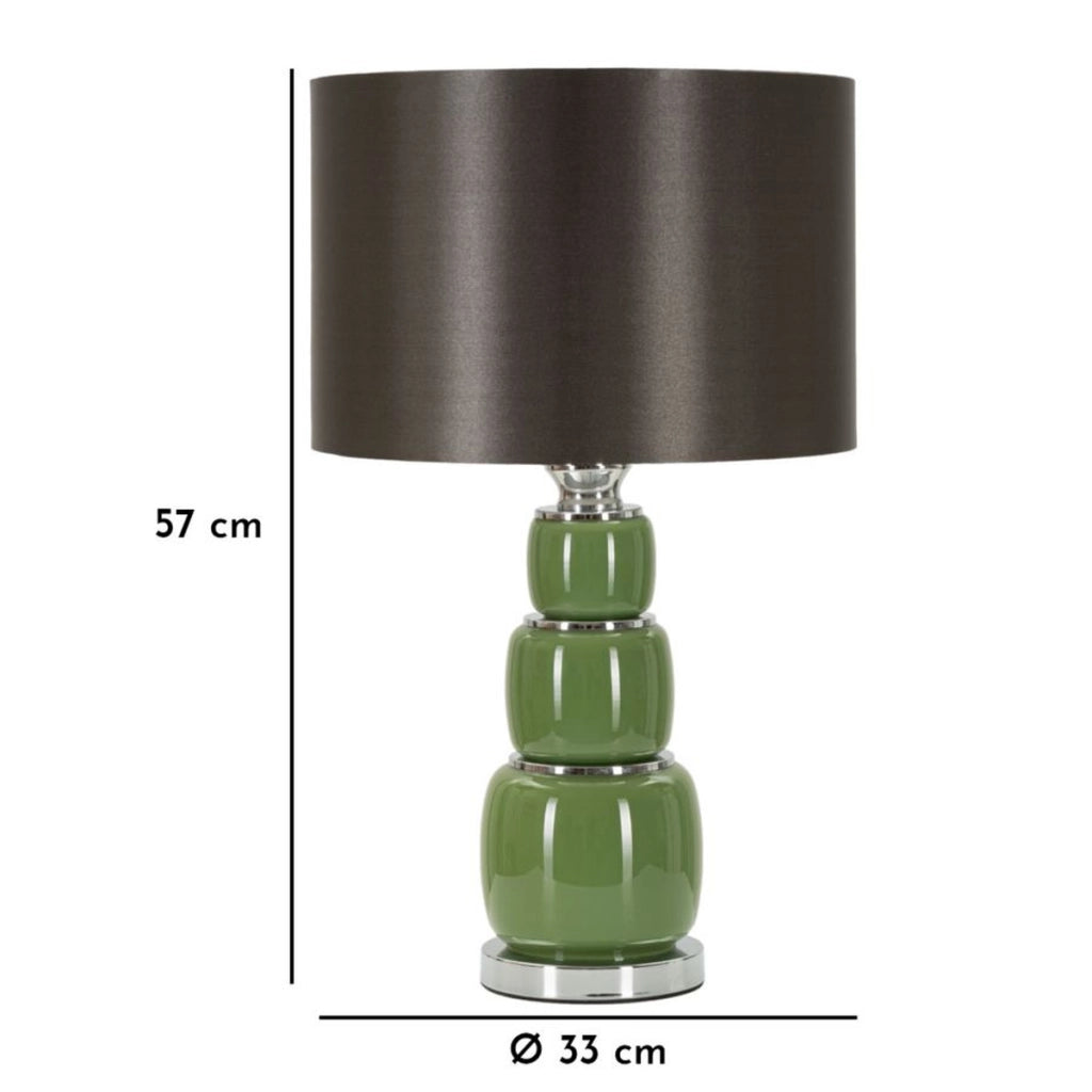 Lampada da Tavolo VKH180, Verde, Metallo, 33x33x57 cm