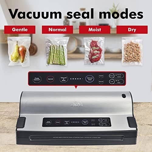 Solis Vac Prestige macchina per sottovuoto 800 mbar Nero, Acciaio inossidabile