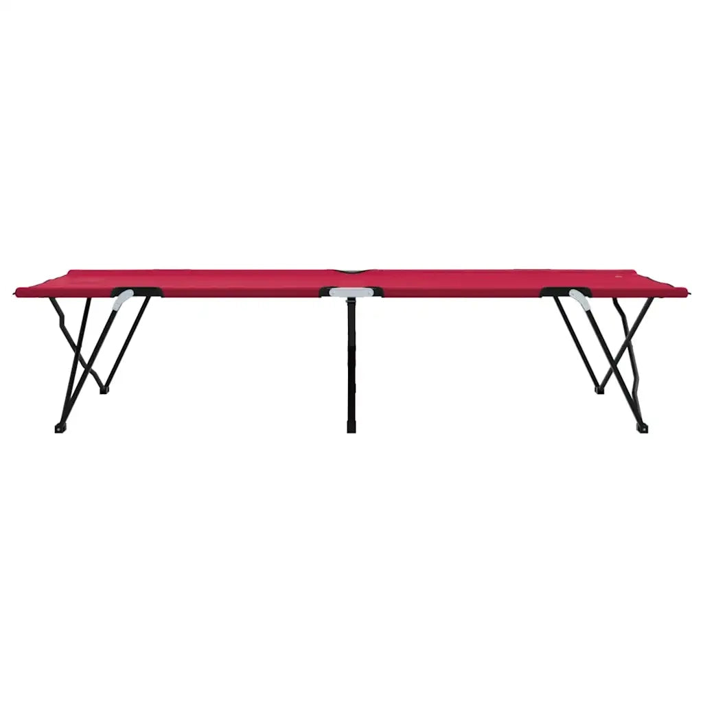 Letto da campeggio pieghevole 2 pz Rosso 206 x 76 x 74 cm CFW4256740