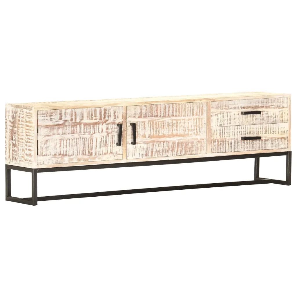 Mobile Porta TV 140x30x45 cm in Legno Massello di Acacia 287328