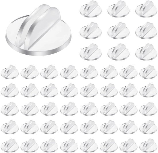 Sostegno per biglietti da visita 50 pezzi - Supporto per biglietti da visita trasparente in acrilico - Supporto per foto - Supporto per biglietti da prezzo - Etichette - Compatta 2,4 x 1 cm