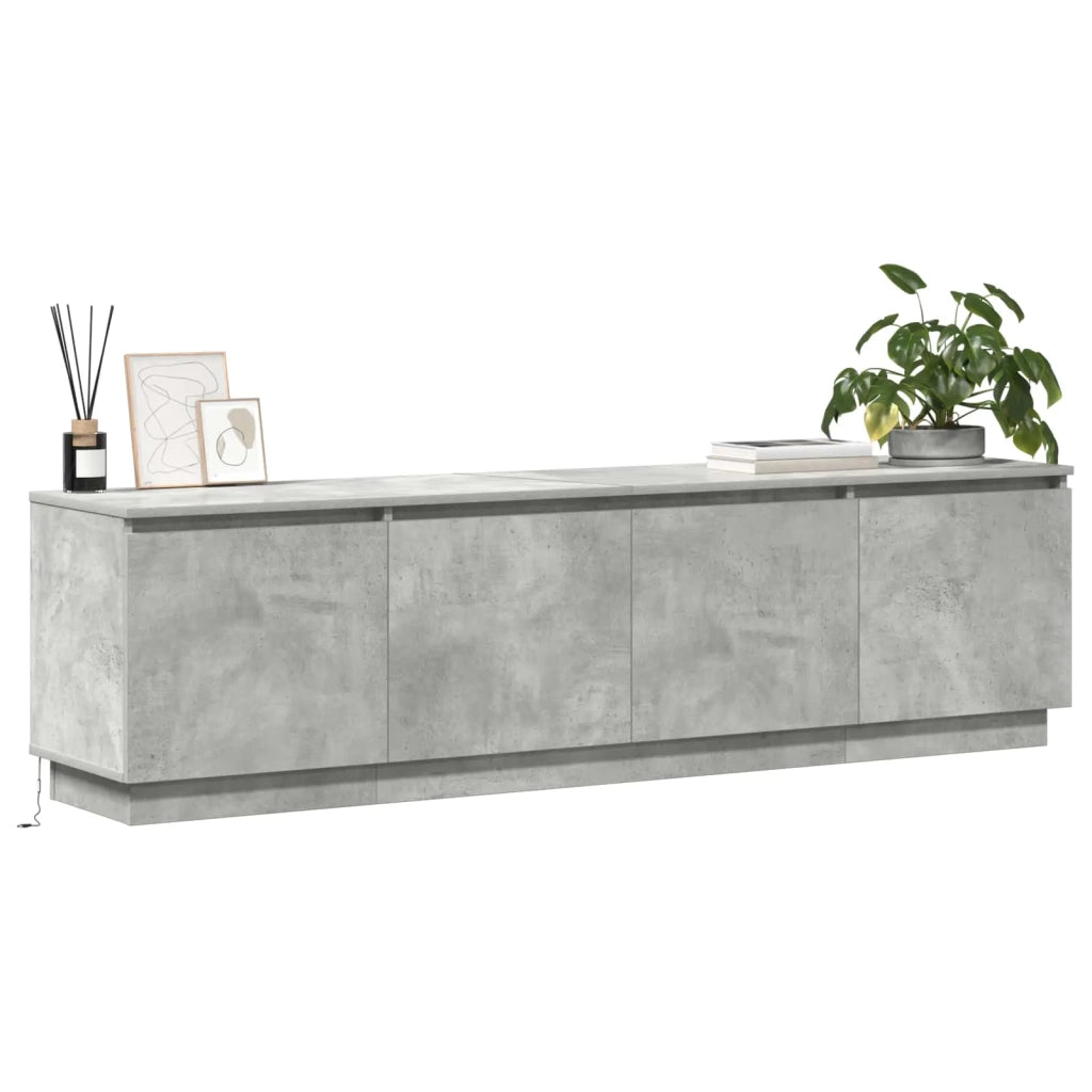 Mobile TV Grigio cemento 180 x 38 x 49 cm Legno multistrato 3376147