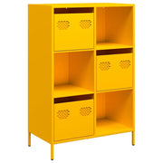 Credenza | Madia | Buffet da pranzo | Armadio da pranzo Giallo Senape 68x39x103,5 cm in Acciaio