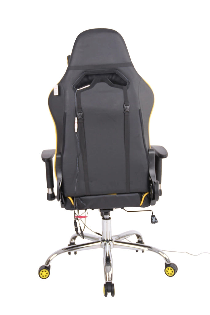 Sedia Ufficio Massaggiante Limit XM In Similpelle Nero/giallo