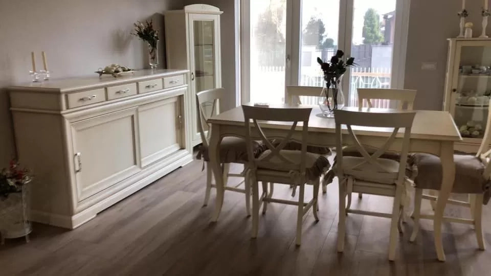 Madia credenza shabby in legno 2 porte scorrevoli(smontabile) l.180 p.48 h.100 (3071) - Mobili 2G