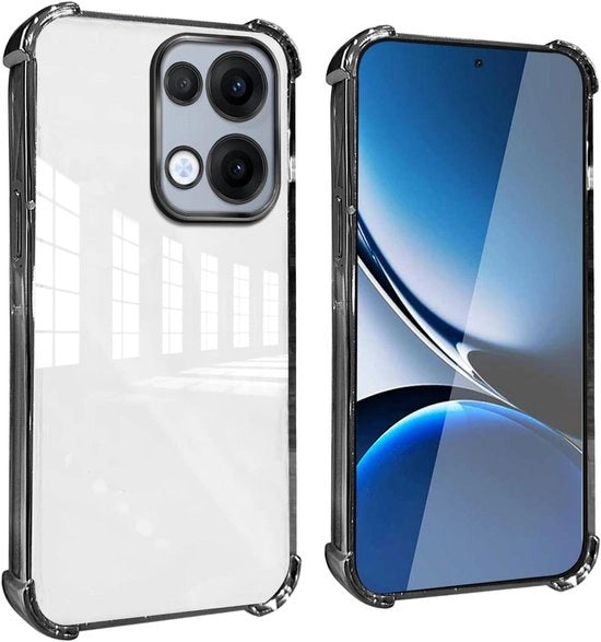 Hoesje per smartphone - Copertura TPU con Angoli Rinforzati - Resistente ai Colpi - Progettazione Translucida - Anti-Vingerafdrukkage - Nero