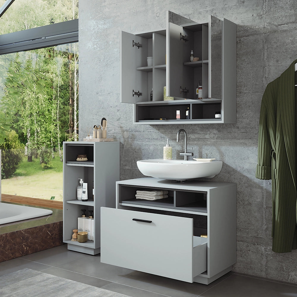 Vicco Set di mobili da bagno Grigio/antracite Set 2