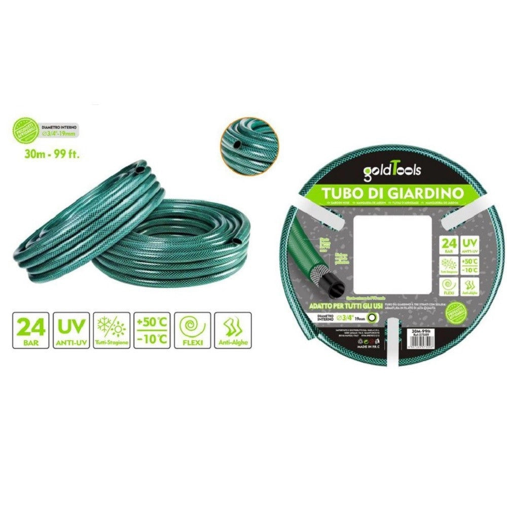 Trade Shop - Tubo Irrigazione Annaffia Giardino Piante Lava Pompa 30mt 99ft. ø 3/4-19mm 57509 -