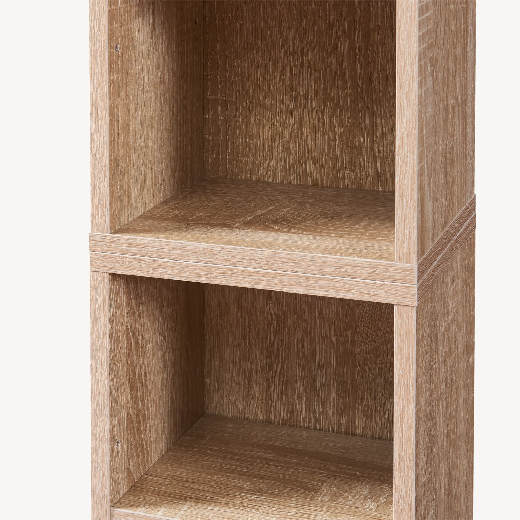 Scaffale a Colonna Tynset con 10 Scomparti per CD DVD 187x20x17 cm Effetto Rovere Sonoma [en.casa]