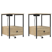 Set di 2 Comodini | Armadio da Notte | Mobiletto da notte Rovere Sonoma 42 x 41 x 56 cm