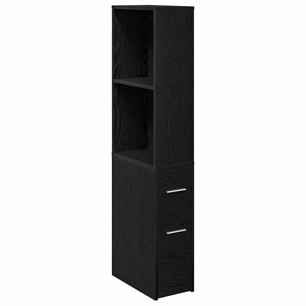 Set di mobili per il bagno Rovere Nero 22 x 41 x 135 cm 871653