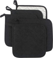 Set di Supporti per Cottura in Cotone, 100% Katoen, Resistente al Calore, Supporti per Cottura Portatili per Cucina e Frittura, Nero