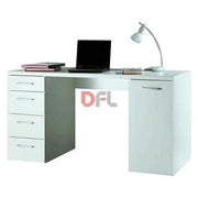 SCRIVANIA LINEA VOLOS CON 4 CASSETTI CM. 60X139XH.74 COLORE BIANCO O ROVERE