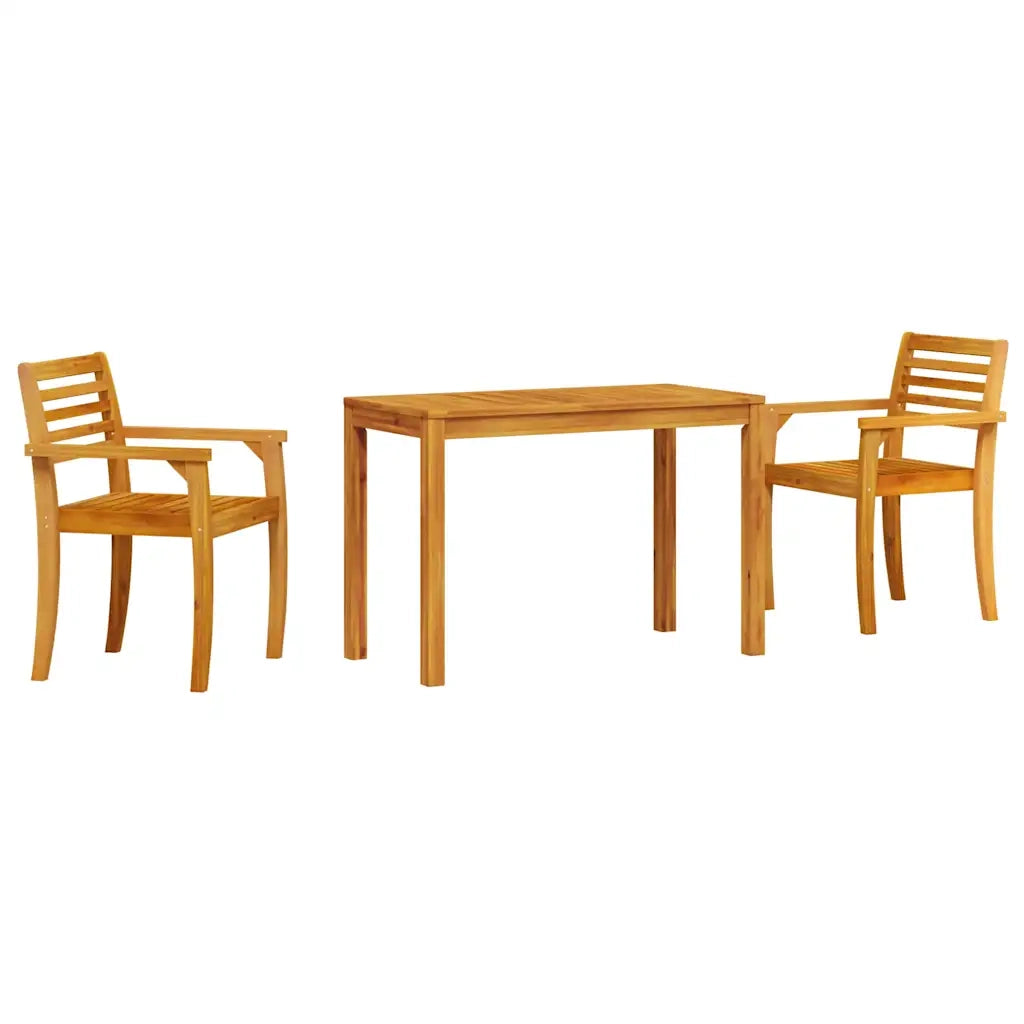 vidaXL Set da Pranzo per Giardino 3 pcs Marrone
