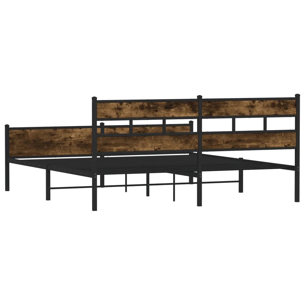 Giroletto senza Materaso in Metallo Rovere Fumo 193x203 cm 3308493