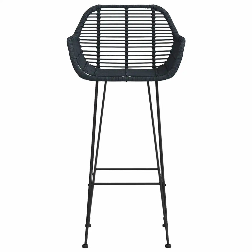 Sedia da Bar 2 pcs 55 x 52 x 105 cm Rattan e Ferro