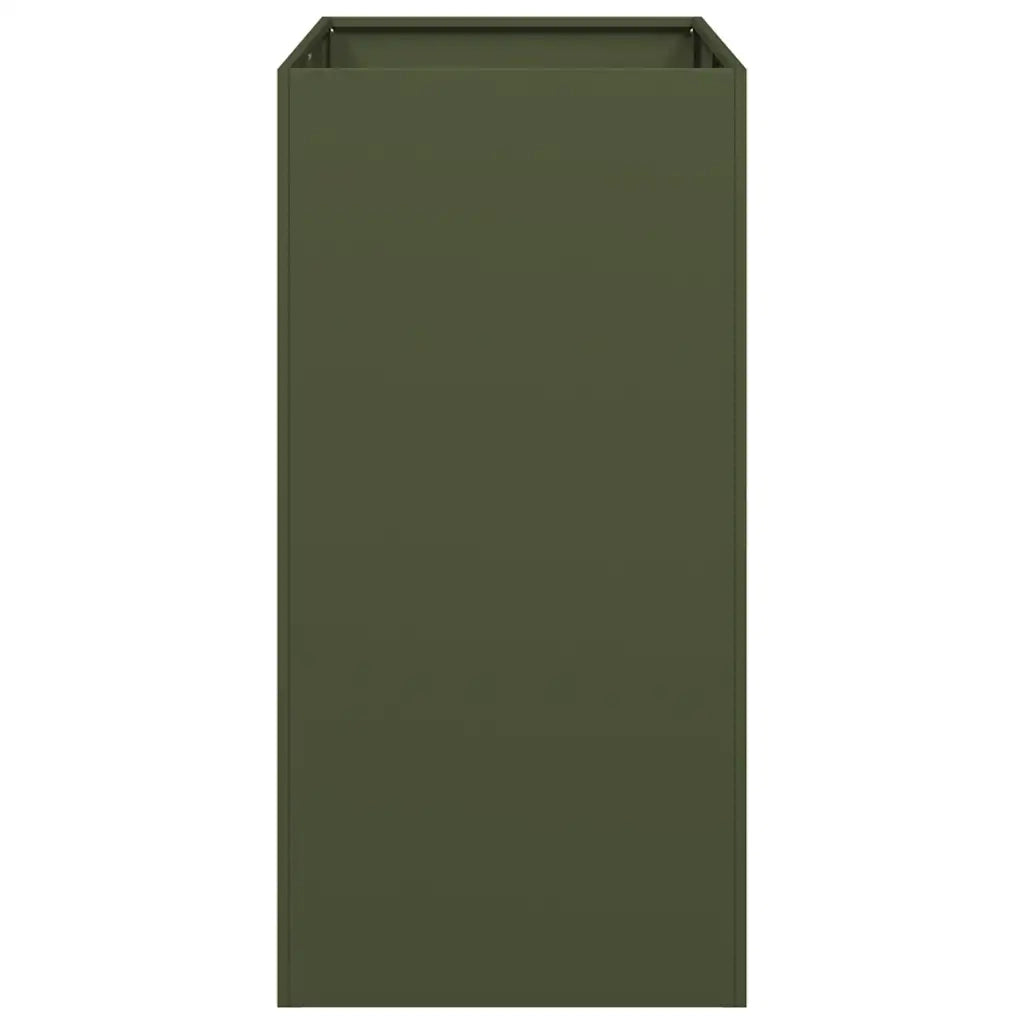 Fioriera Verde Oliva 40x80x80 cm in Acciaio