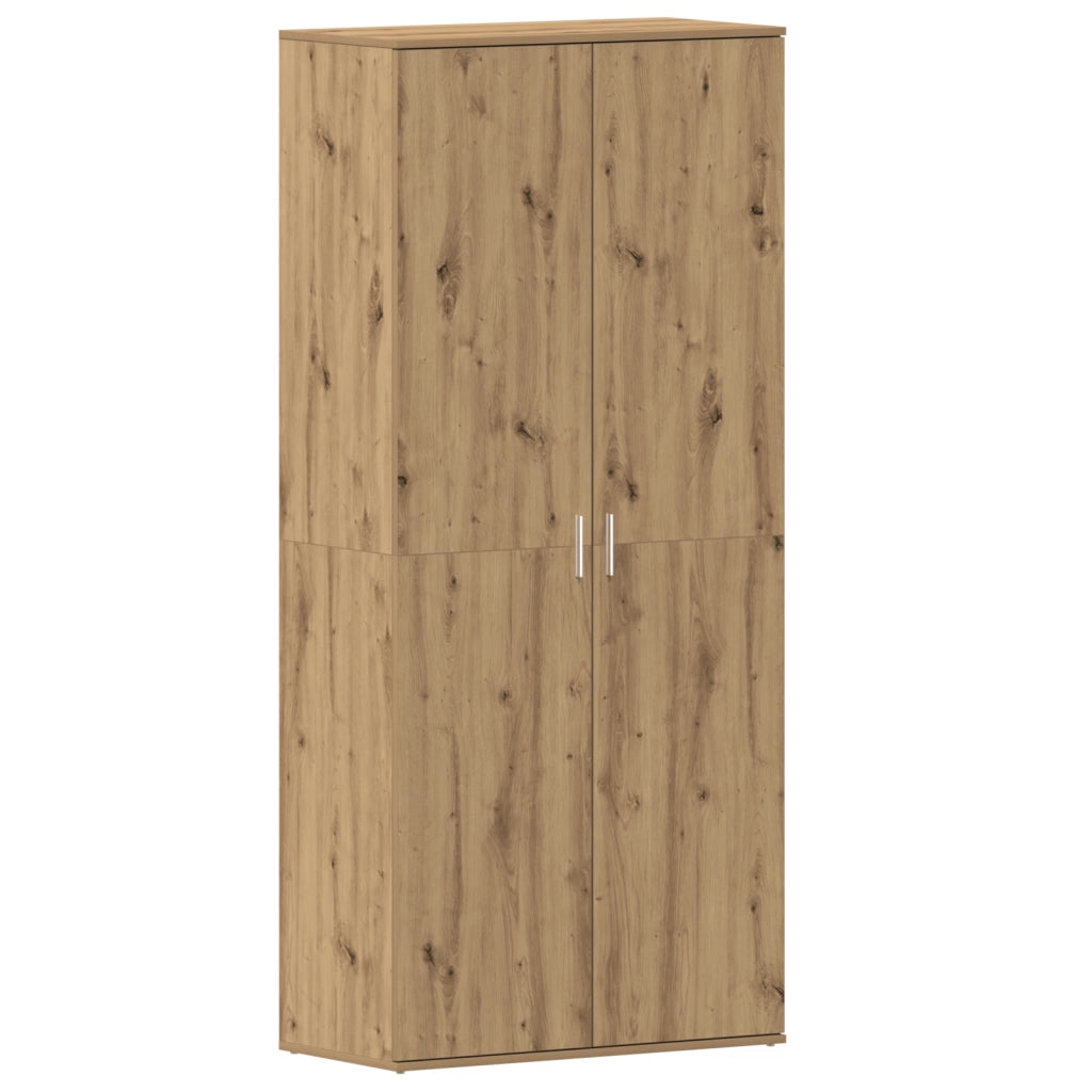 Armadio per Scarpe Rovere Artigianale 80x39x180 cm Legno Ingenerizzato