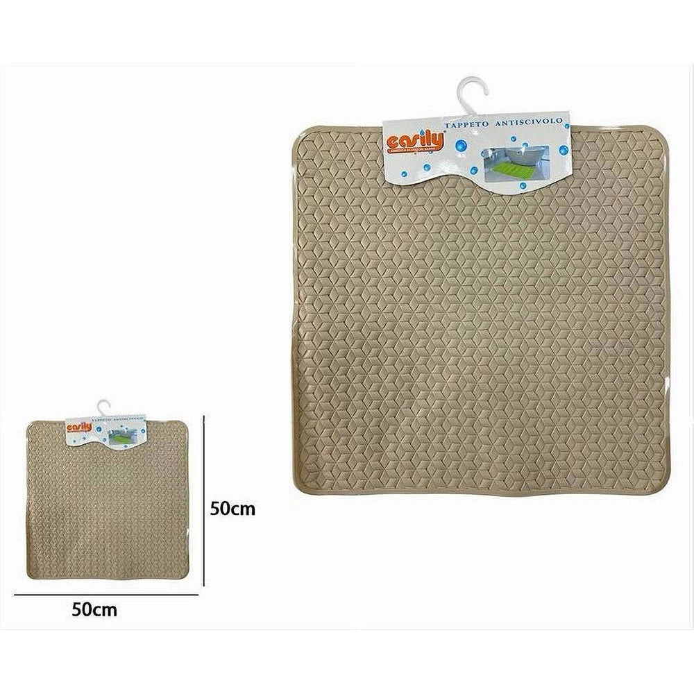 Trade Shop - Tappeto Tappetino Pvc Antiscivolo Per Vasca Bagno Doccia Quadrato 50x50 Cm 59317 -