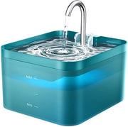 Fonteino per gatti, 2,2L, silenzioso, stile rubinetto, fonteino per gatti con filtro attivo carbonio e LED, facile da pulire, due modalità di flusso d'acqua (2,2L)